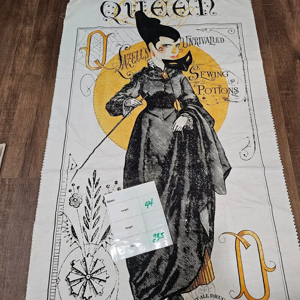 Halloween Fabric Panel Riley Blake Queen Of Ween Victorian Witch J Wecker Frisch